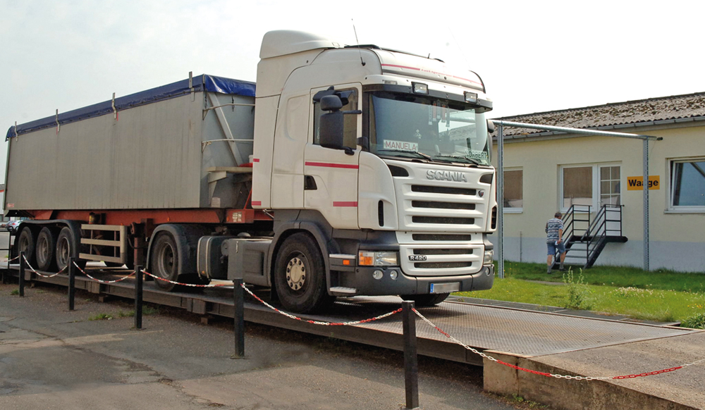 LKW Waage Comfort Stahl 01 Ueberflur Eingebaut wiegen  Kilomatic